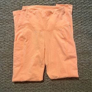 women’s neon orange leggings